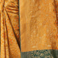Rajwada Mustard Silk Blend Embellished Saree For Women