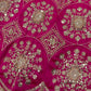 Rajwada Magenta Georgette Embellished Semi Stitched Lehenga For Women