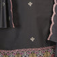 Rajwada Black Cotton Blend Embroidered Kurta Set For Women