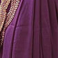 Rajwada Wine Silk Blend Embellished Saree For Women