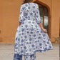 Rajwada White Rayon Printed Stitched Kurta Set For Women