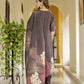 Rajwada Brown Silk Blend Printed Stitched Kurta Set For Women