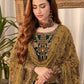 Rajwada Teal Green Georgette Embroidered Semi-Stitched Kurta Set For Women