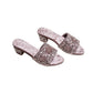 Rajwada Mauve Velvet Embellished Heels For Women
