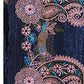 Rajwada Navy Blue Silk Blend Embroidered Saree With Unstitched Blouse For Women