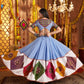Rajwada Multicolor Viscose Cotton Embroidered Semi-Stitched lehenga With Patch Work And Stunning Tassels For Women