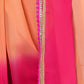 Rajwada Multicolor Georgette Lace Work Saree With Unstitched Blouse For Women
