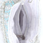 Rajwada Silver Suede Embellished Hand Bag For Women