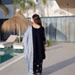 Rajwada Navy Blue Velvet Embellished Kurta Set For Women
