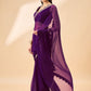 Rajwada Purple Georgette Embroidered Saree For Women