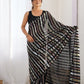 Rajwada Black Georgette Sequins Saree With Unstitched Blouse For Women