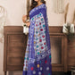 Rajwada Violet Cotton Linen Zari Work Saree For Women