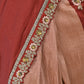 Maroon Georgette Embellished Saree