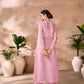 Rajwada Pink Organza Embellished Stitched Co-Ord Set For Women