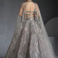 Rajwada Grey Georgette Embellished Semi Stitched Lehenga For Women