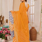 Rajwada Orange Georgette Printed Saree For Women