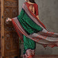 Rajwada Green Silk Blend Printed Elegant Saree For Women