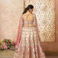 Rajwada Off White Silk Blend Embroidered Semi-Stitched Lehenga For Women