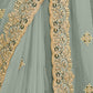 Rajwada Dusty Green Georgette Embellished Elegant Saree For Women