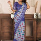 Rajwada Violet Cotton Linen Zari Work Saree For Women