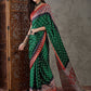 Rajwada Green Silk Blend Printed Elegant Saree For Women