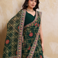 Rajwada Green Georgette Embroidered Saree For Women