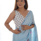 Rajwada Light Blue Silk Blend Floral Print & Cutwork Saree For Women