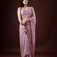 Rajwada Blush Pink Georgette Sequin  Elegant Saree For Women