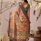 Rajwada Multicolor Linen Cotton Printed Saree For Women