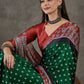 Rajwada Green Silk Blend Printed Elegant Saree For Women