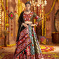 Rajwada Multicolor Viscose Rayon Embroidered Semi-Stitched lehenga With Stunning Tassels For Women