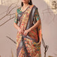Rajwada Multicolor Linen Cotton Printed Saree For Women