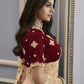 Rajwada Light Peach Georgette Embellished Elegant Saree For Women