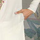 Rajwada White Viscose Rayon Embroidered Stitched Kurta For Men