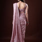 Rajwada Blush Pink Georgette Sequin  Elegant Saree For Women