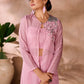 Rajwada Pink Organza Embellished Stitched Co-Ord Set For Women