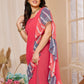 Rajwada Pink Georgette Printed Saree For Women