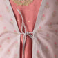 Rajwada Pink And Lavender Art Silk Printed And Embroidered Semi-Stitched Kurta Set For Women