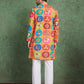 Rajwada Multicolor Rayon Printed and Embroidered Stitched Kurta For Men