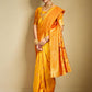 Rajwada Orange Silk Blend Woven Pithani Saree For Women
