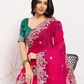Rajwada Pink Chiffon Embroidered Saree For Women