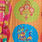 Rajwada Multicolor Rayon Printed and Embroidered Stitched Kurta For Men