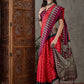 Rajwada Red Silk Blend Printed Elegant Saree For Women