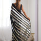 Rajwada Black Georgette Sequins Saree With Unstitched Blouse For Women