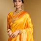 Rajwada Orange Silk Blend Woven Pithani Saree For Women