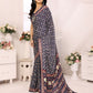 Rajwada Blue Georgette Printed Saree For Women