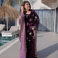 Rajwada Wine Velvet Embellished Kurta Set For Women