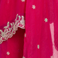 Rajwada Pink Chiffon Embroidered Saree For Women