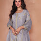 Rajwada Lavender Georgette Embellished Stitched Kurta Set For Women