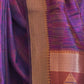 Rajwada Purple Organza Woven Saree With Unstitched Blouse for Women